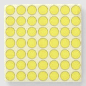 Onderzetter van steen - Gele Stippen (Voorkant)