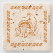 Onderzetter van steen - Hoorn van genoeg (Voorkant)