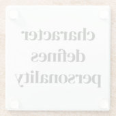 Onderzetter van tekenglas glazen onderzetter (Achterkant)