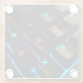 Onderzetter van toetsenbordglas glazen onderzetter (Achterkant)