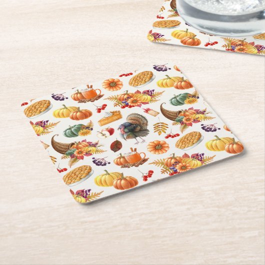 Onderzetter van traditioneel Thanksgiving papier (Schuin)