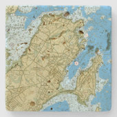 Onderzetter van travertijn van 4 (Voorkant)