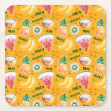 Onderzetter van tropisch fruitpapier