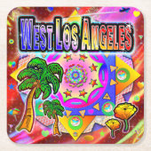 Onderzetter van Tropische Vrienden in West-Los Ang (Voorkant)