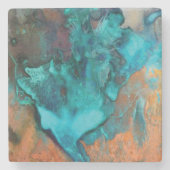 Onderzetter van turkooizen en kopersteen (Voorkant)