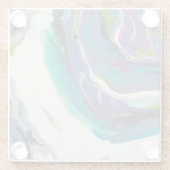 Onderzetter van vierkante glas glazen onderzetter (Achterkant)