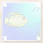 Onderzetter van visglas glazen onderzetter (Achterkant)