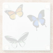 Onderzetter van vlinderglas glazen onderzetter (Achterkant)