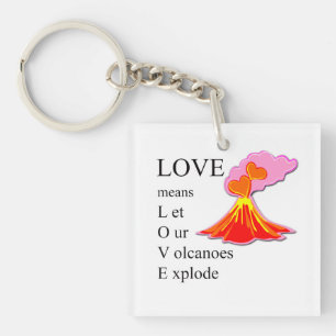 Onderzetter van VulkaanLOVE Sleutelhanger