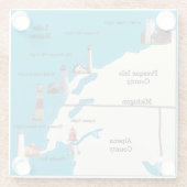 Onderzetter van vuurtoren van het noordoosten van  (Achterkant)