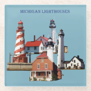 Onderzetter van vuurtoren van Michigan
