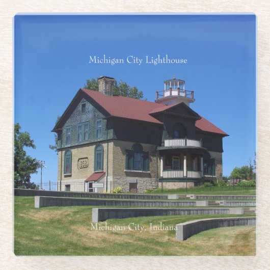 Onderzetter van vuurtoren van Michigan City (Voorkant)