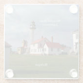 Onderzetter van vuurtoren van Whitefish Point Glazen Onderzetter (Achterkant)