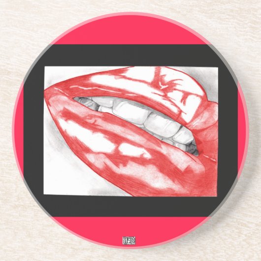 Onderzetter van warme lippen (Scarlet) (Voorkant)