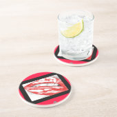 Onderzetter van warme lippen (Scarlet) (Zijkant)