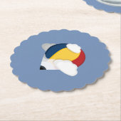 Onderzetter van warme luchtballon en potlood (Gekanteld)