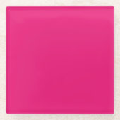 Onderzetter van warmroze glas glazen onderzetter (Voorkant)