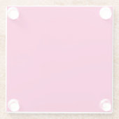 Onderzetter van warmroze glas glazen onderzetter (Achterkant)