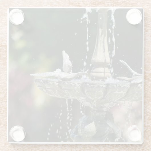 Onderzetter van waterfontein glazen onderzetter (Achterkant)