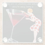 Onderzetter van wijnglas glazen onderzetter (Achterkant)