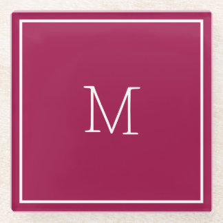 Onderzetter van wijnkleurig glas