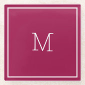 Onderzetter van wijnkleurig glas glazen onderzetter (Voorkant)