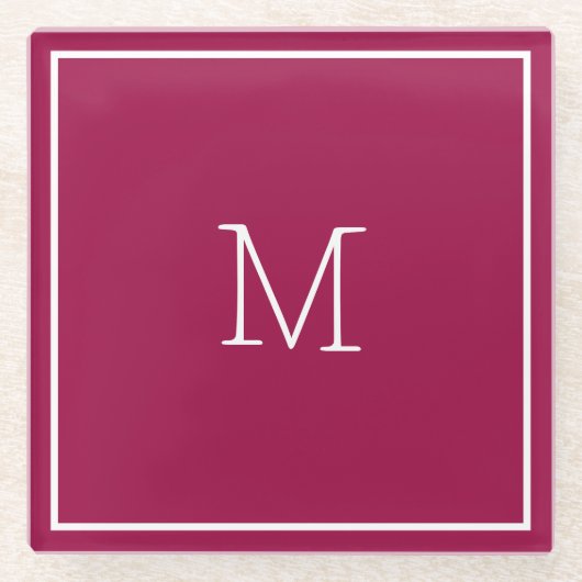 Onderzetter van wijnkleurig glas glazen onderzetter (Voorkant)