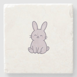 Onderzetter van Wonky Zoo Bunny Stone