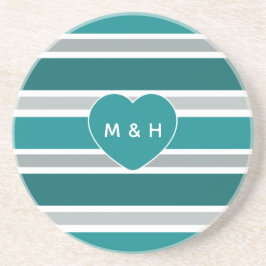 Onderzetter van zandsteen voor stripes en harten, 