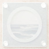 Onderzetter van zeeglas glazen onderzetter (Achterkant)