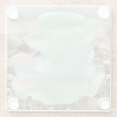 Onderzetter van zeeglazen en zandglas (Achterkant)