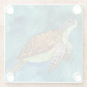 onderzetter van zetschildpadglas glazen onderzetter (Achterkant)