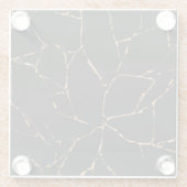 Onderzetter van zwart-wit en goudmarmer (Achterkant)