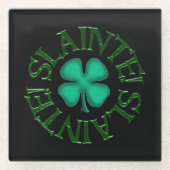 Onderzetter van zwart zonneglas glazen onderzetter (Voorkant)