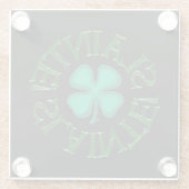 Onderzetter van zwart zonneglas glazen onderzetter (Achterkant)