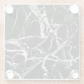 Onderzetter van zwarte en witte marmer (Achterkant)