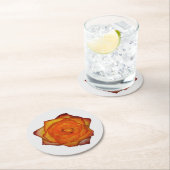 Onderzetter verbrand Oranje Roos (Insitu)