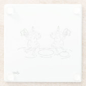 Onderzetter: vieren glazen onderzetter (Achterkant)