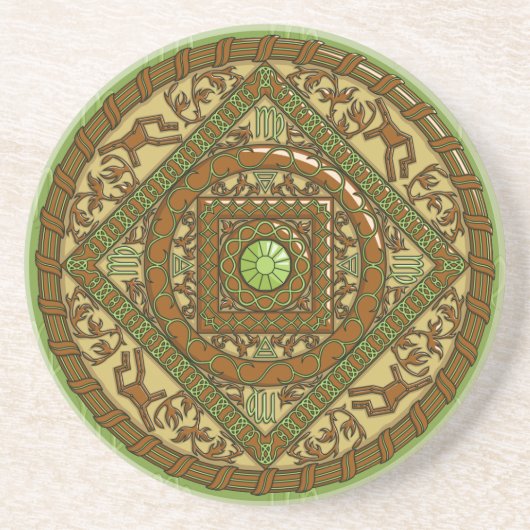 Onderzetter Virgo Mandala (Voorkant)