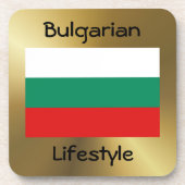 Onderzetter vlag en tekst Bulgarije (Voorkant)