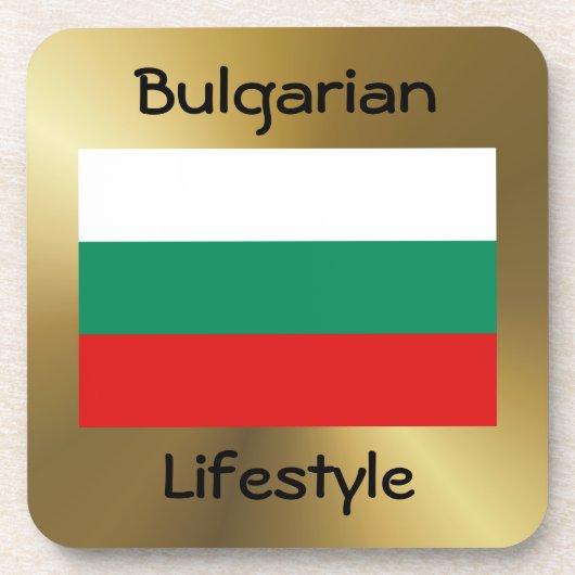 Onderzetter vlag en tekst Bulgarije (Voorkant)
