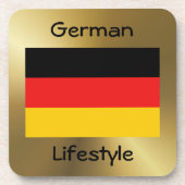 Onderzetter vlag + tekst Duitsland (Voorkant)