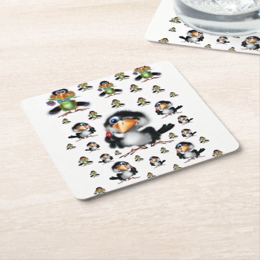 onderzetter vogels (Schuin)