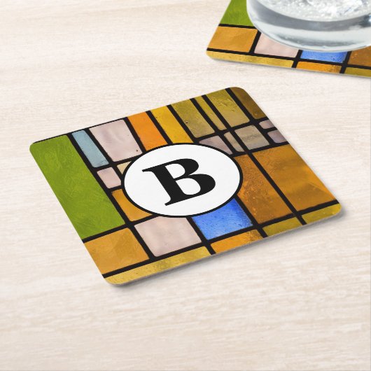 Onderzetter voor aangepast Glas in lood (Schuin)