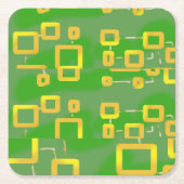 Onderzetter voor Abstract geometrisch papier (Voorkant)