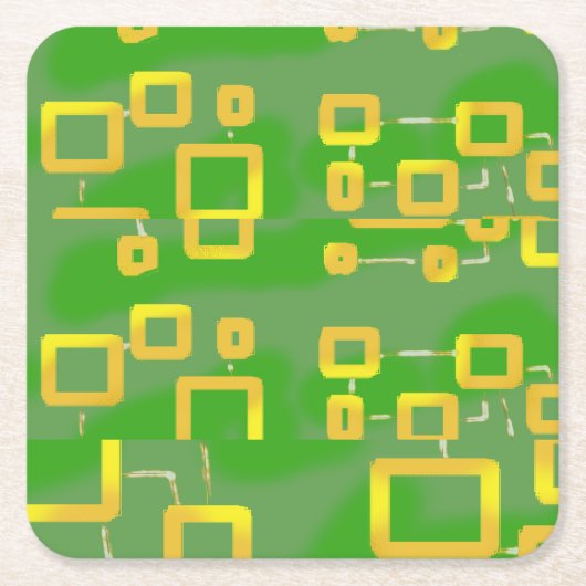 Onderzetter voor Abstract geometrisch papier (Voorkant)