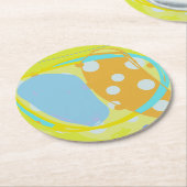 Onderzetter voor afspeelbaar, abstract, veelkleuri (Gebogen)