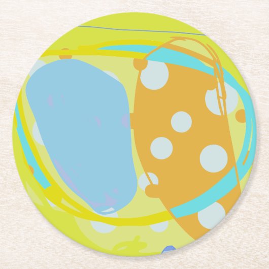 Onderzetter voor afspeelbaar, abstract, veelkleuri (Voorkant)