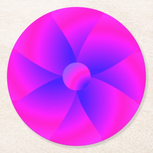 Onderzetter voor Bright roze en blauw papier (Voorkant)