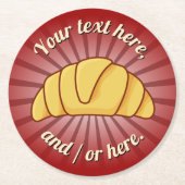 Onderzetter voor croissant Round Paper (Voorkant)